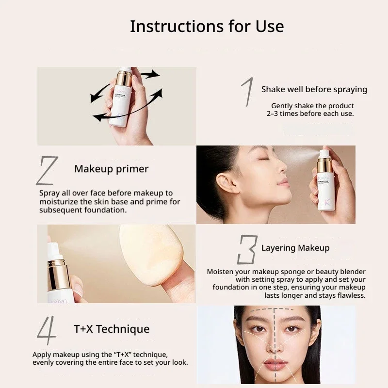 KATELYN 12 Hours Long-lasting Makeup Setting Spray Quick-drying Film Moisturizing Oil-controlling Micro-fine Mist 30ml Primer - Image 5