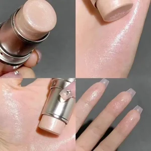 KAXIER High Gloss Stick Highlighter Blush Water Light Shimmer Waterproof Face Contour Illuminator Brighten Contouring Rouge