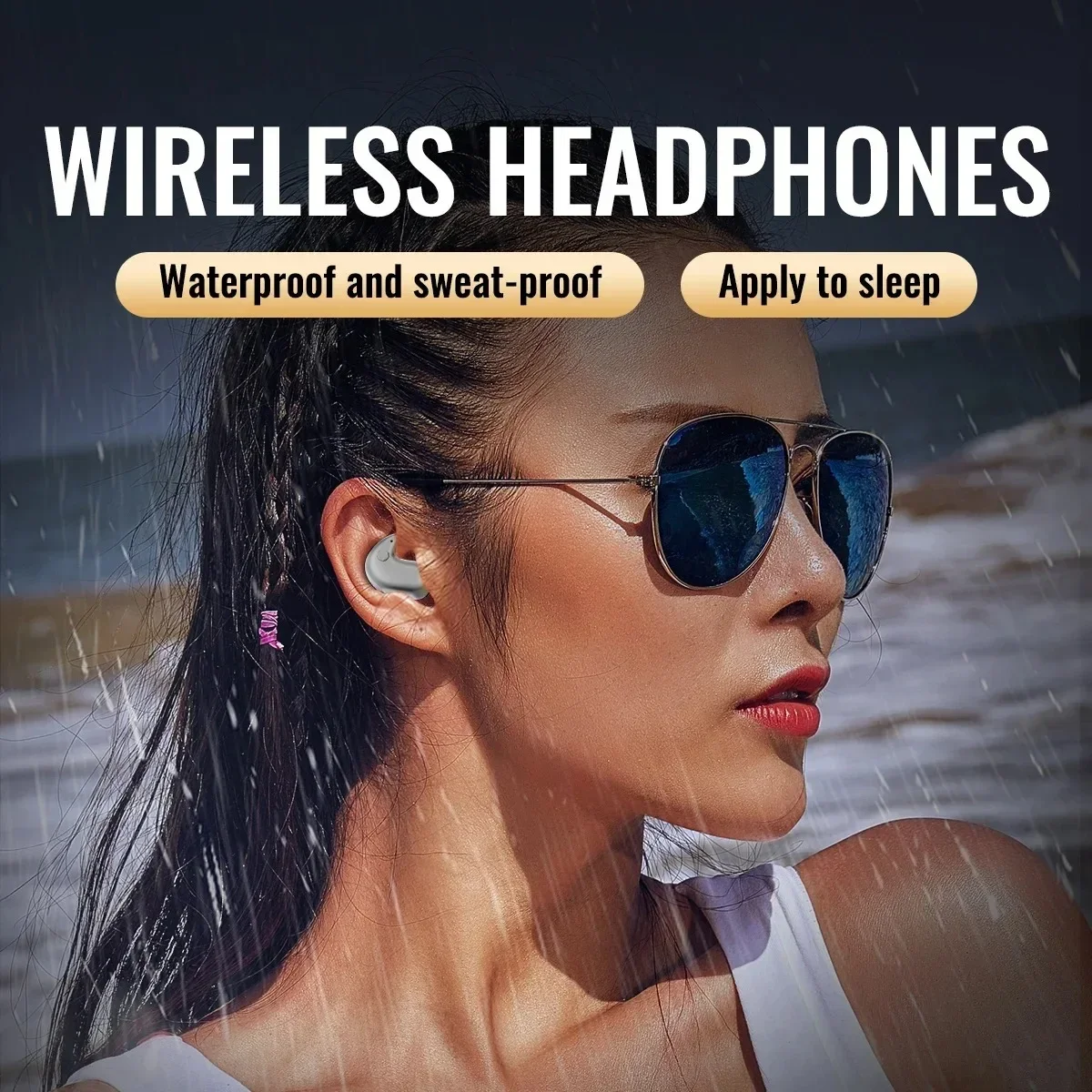 KEBIDUMEI Invisible Sleep Headphones Bluetooth 5.3 Mini Earbuds for Side Sleepers TWS Wireless Waterproof HiFi Stereo Earphones - Image 5