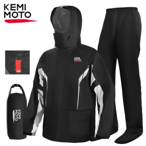 KEMIMOTO Motorcycle Raincoat Waterproof Rain Jacket Pants Split Suit Breathable Impermeable Riding Cycling Motocross Motobike