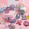 Kids DIY Crystal Glue Key chain Art Craft Set for Girls birthday Gift