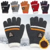 Kids Gloves Winter Full Finger Gloves Knitted Soft Children Mittens 6-12Y Boys Girls Gloves Thick Keep Warm Autumn Glove