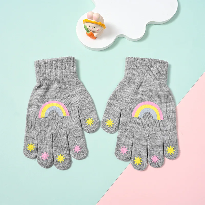 Kids Knitted Gloves Cute Cartoon Animal Childlike Fun Paly Outdoor Gloves Winter Autumn School Girls Boys Gift Children Gloves - Image 4