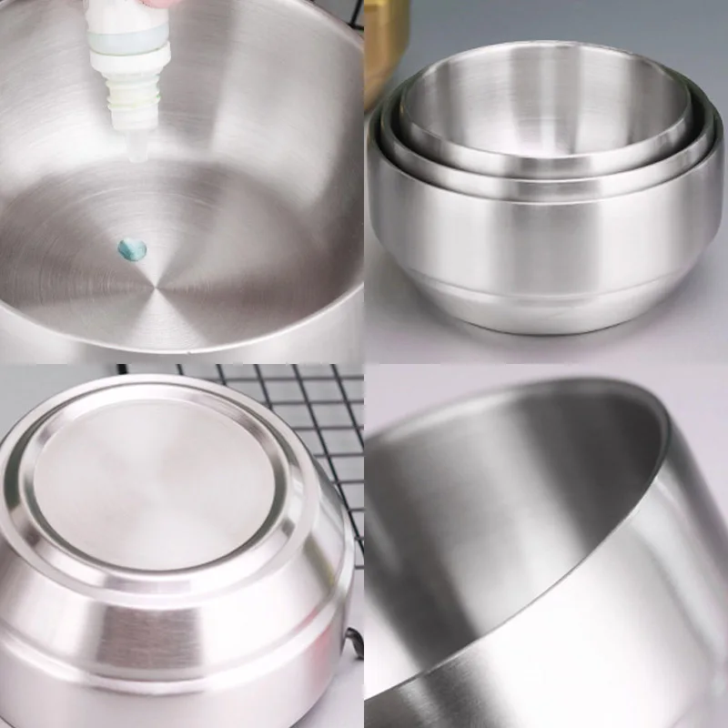 Korean Style 304 Double-layer Stainless Steel Rice Bowl With Lid Soup Rice Bowl Cuisine Home Creative Child Small Bowl Cuisine - Image 6