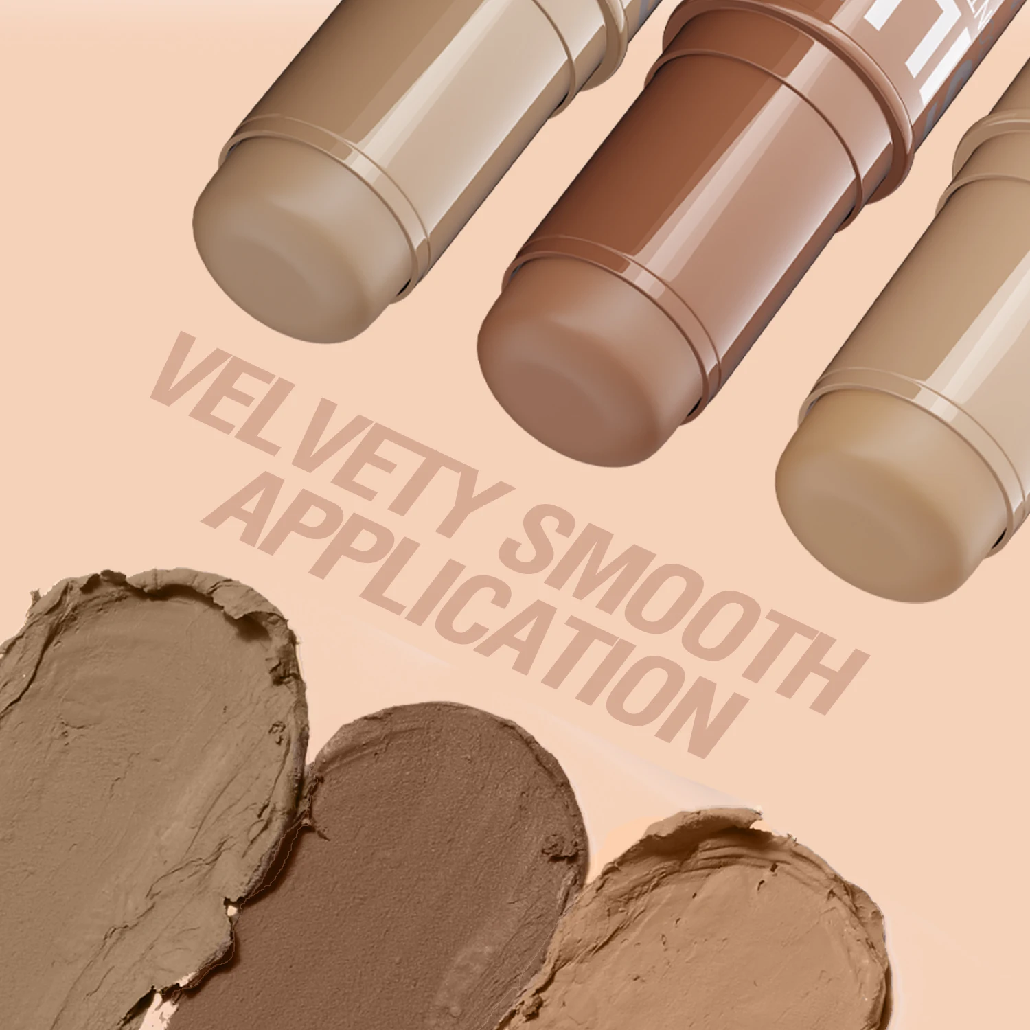 LANGMANNI Tri-Color Multi-Functional Face Brightening Contour Stick Contouring & Brightening Skin-Perfecting Stick - Image 4