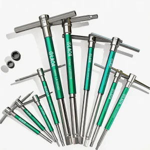 LAOA 360° Rotatable T-Handle Sliding Hex Wrench Multi-stage Adjustable Sliding Rod Hex Screwdriver Portable Hand Repair Tool