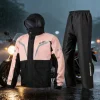 Lady Pink Motorcycle Raincoat, Men Women Heavy Rain Proof Jacket & Pants, Waterproof Windproof Reflective Rain Suit for E-Bike