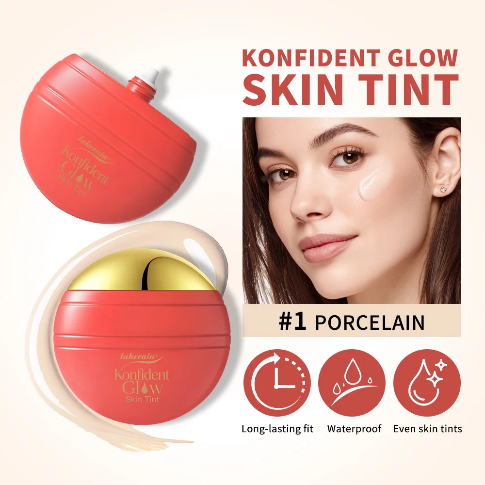 Lakerain Oil-free Glass Skin Foundation Self-clearing & Smooth Even Skin Tone Nourishes the Skin Easy to Carry Liquid Foundation - Image 2