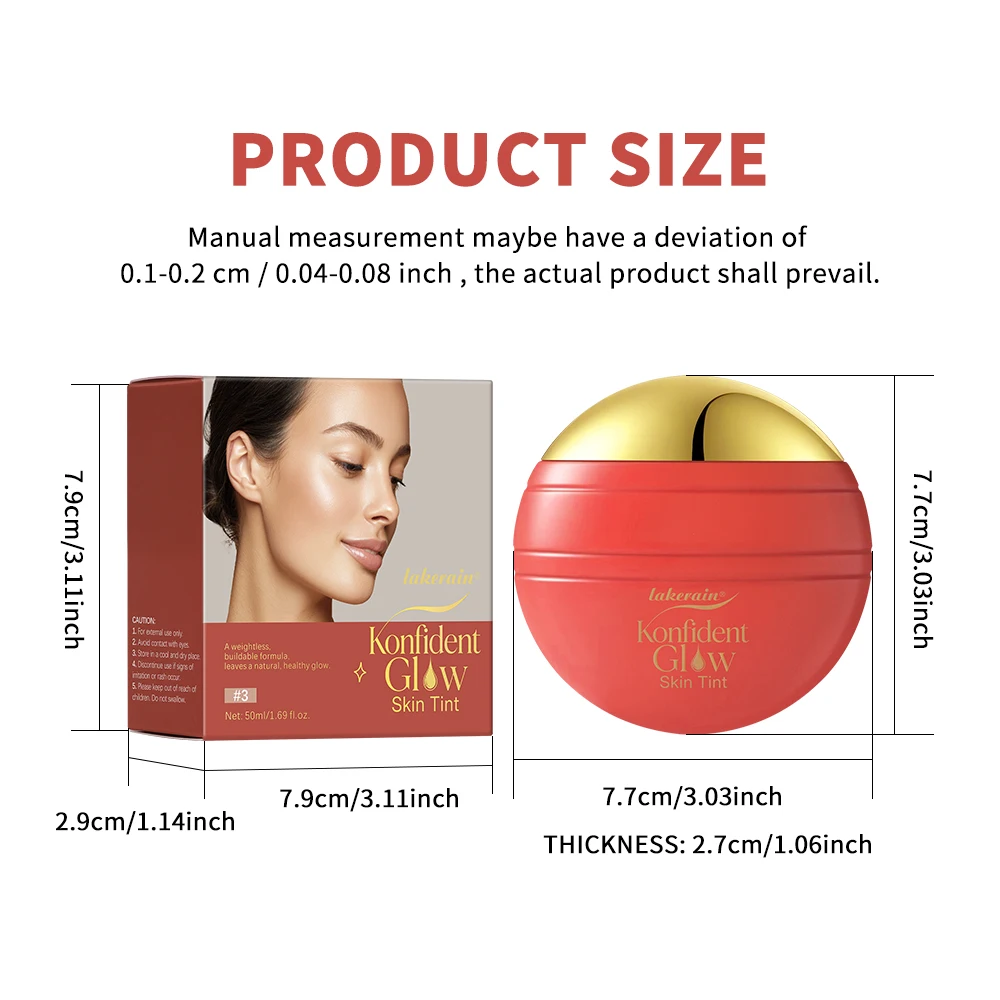 Lakerain Oil-free Glass Skin Foundation Self-clearing & Smooth Even Skin Tone Nourishes the Skin Easy to Carry Liquid Foundation - Image 6