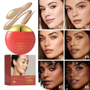 Lakerain Oil-free Glass Skin Foundation Self-clearing & Smooth Even Skin Tone Nourishes the Skin Easy to Carry Liquid Foundation