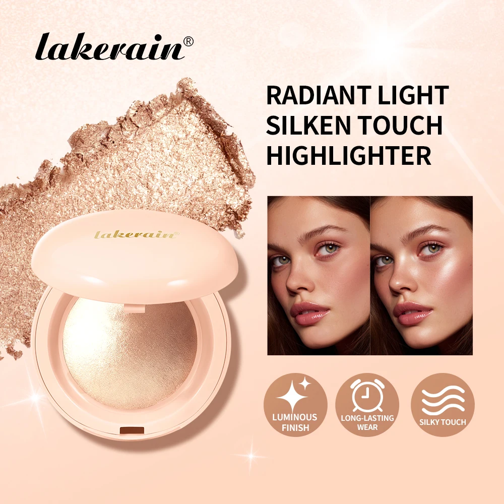 Lakerain Silken Touch Highlight Powder Smooth Texture Luminous Finish Long Lasting Makeup Waterproof Baked Highlighter Powder - Image 3