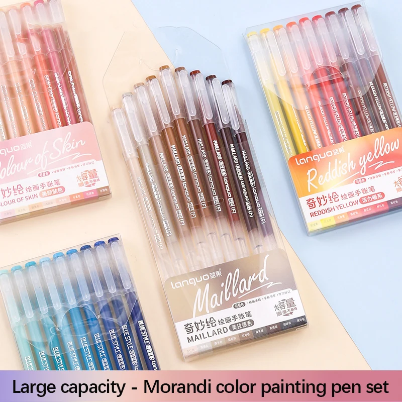Languo 207/45/9 Colors Morandi Gel Pen 0.6mm Diary Scrapbook Painting DIY Gel Pen Set Color Drawing Art Markers School Supplies - Image 6