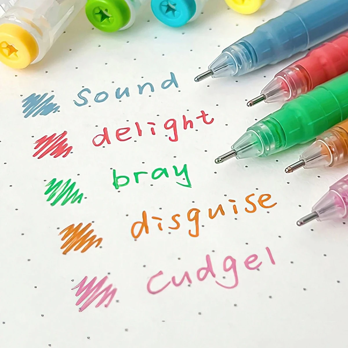 Languo Gel Pen Large Capacity Handbook Pens 6/9Pcs 0.6mm Student Art Diy Doodling Drawing Markers Office Kawaii Art Stationery - Image 3