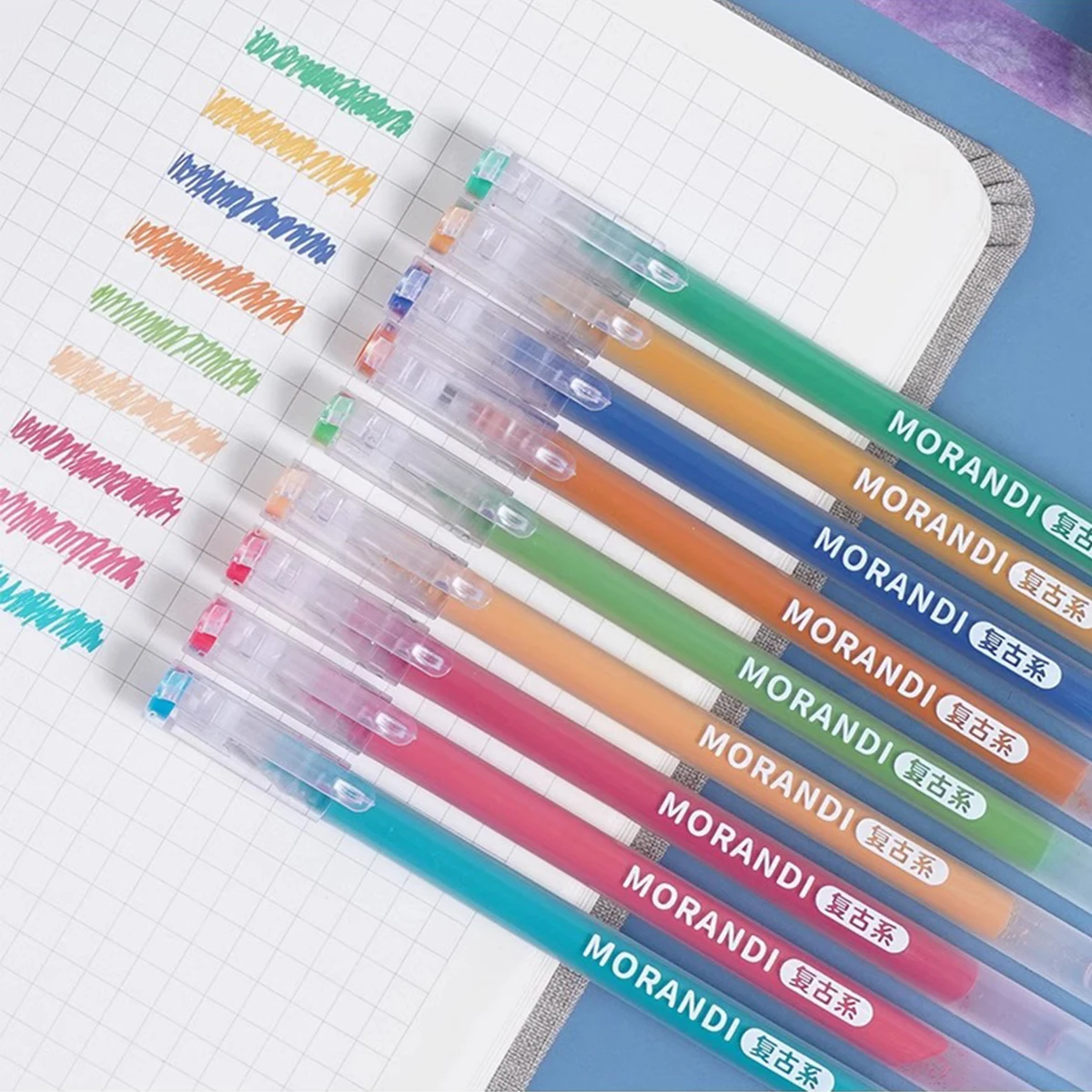 Languo Gel Pen Large Capacity Handbook Pens 6/9Pcs 0.6mm Student Art Diy Doodling Drawing Markers Office Kawaii Art Stationery - Image 6