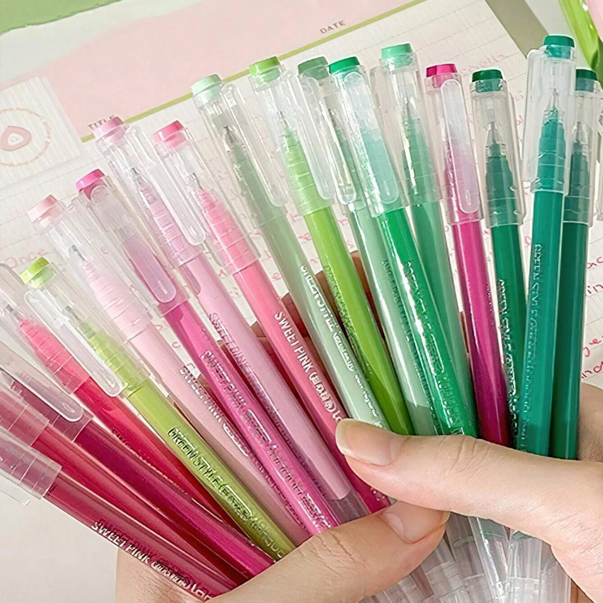 Languo Gel Pen Large Capacity Handbook Pens 6/9Pcs 0.6mm Student Art Diy Doodling Drawing Markers Office Kawaii Art Stationery - Image 4