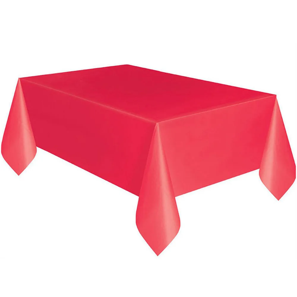Large Plastic Rectangle Table Cover Cloth Wipe Clean Party Red White Black Tablecloth Covers for Birthday wedding christmas - Image 3