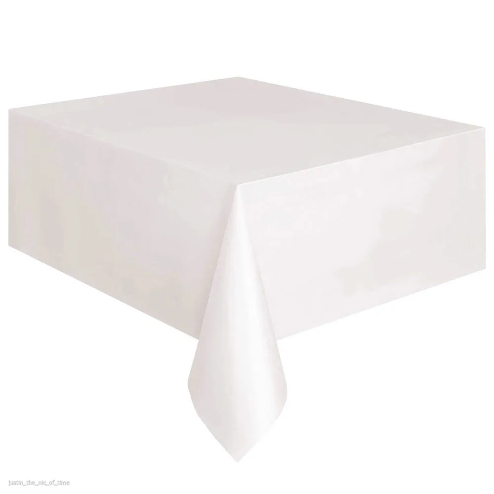 Large Plastic Rectangle Table Cover Cloth Wipe Clean Party Red White Black Tablecloth Covers for Birthday wedding christmas - Image 5