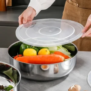 Large Stainless Steel Mixing Bowls, Rust Resistant, for Dough Kneading, Pasta Making, Vegetable Washing, Soups Kitchen Utensil