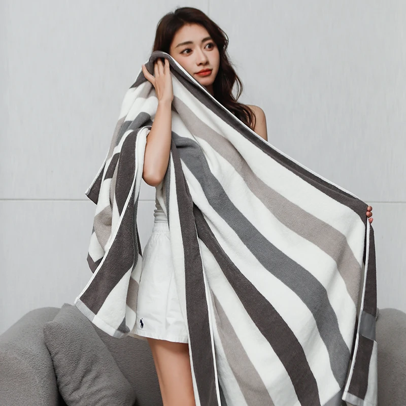 Large and thick pure cotton bath towel 90x180cm - Image 2