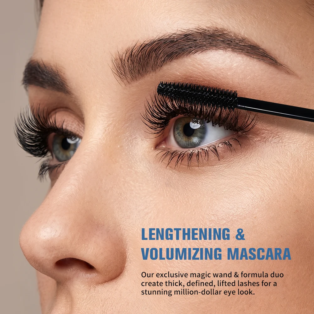 Lash Mascara Hypoallergenic Waterproof Long Lasting Volume Curling Lash Extension No Smudge For Sensitive Eyes - Image 4