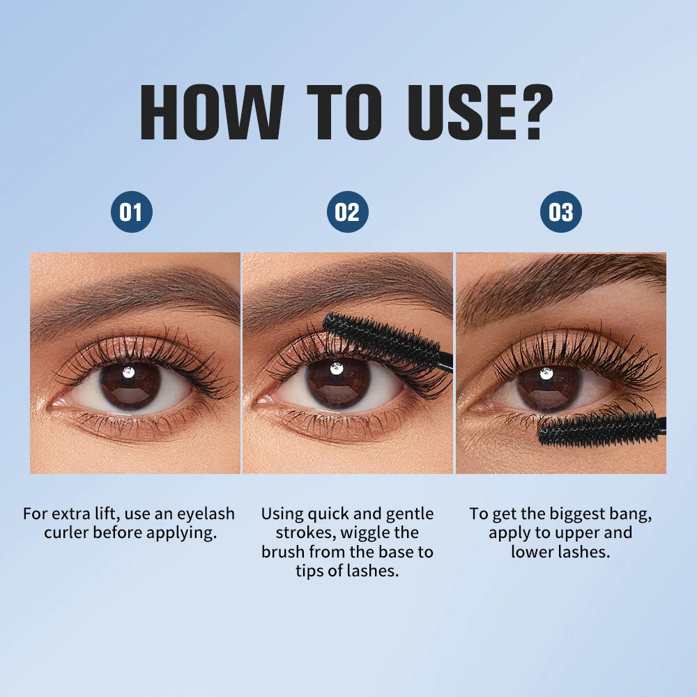 Lash Mascara Hypoallergenic Waterproof Long Lasting Volume Curling Lash Extension No Smudge For Sensitive Eyes - Image 6