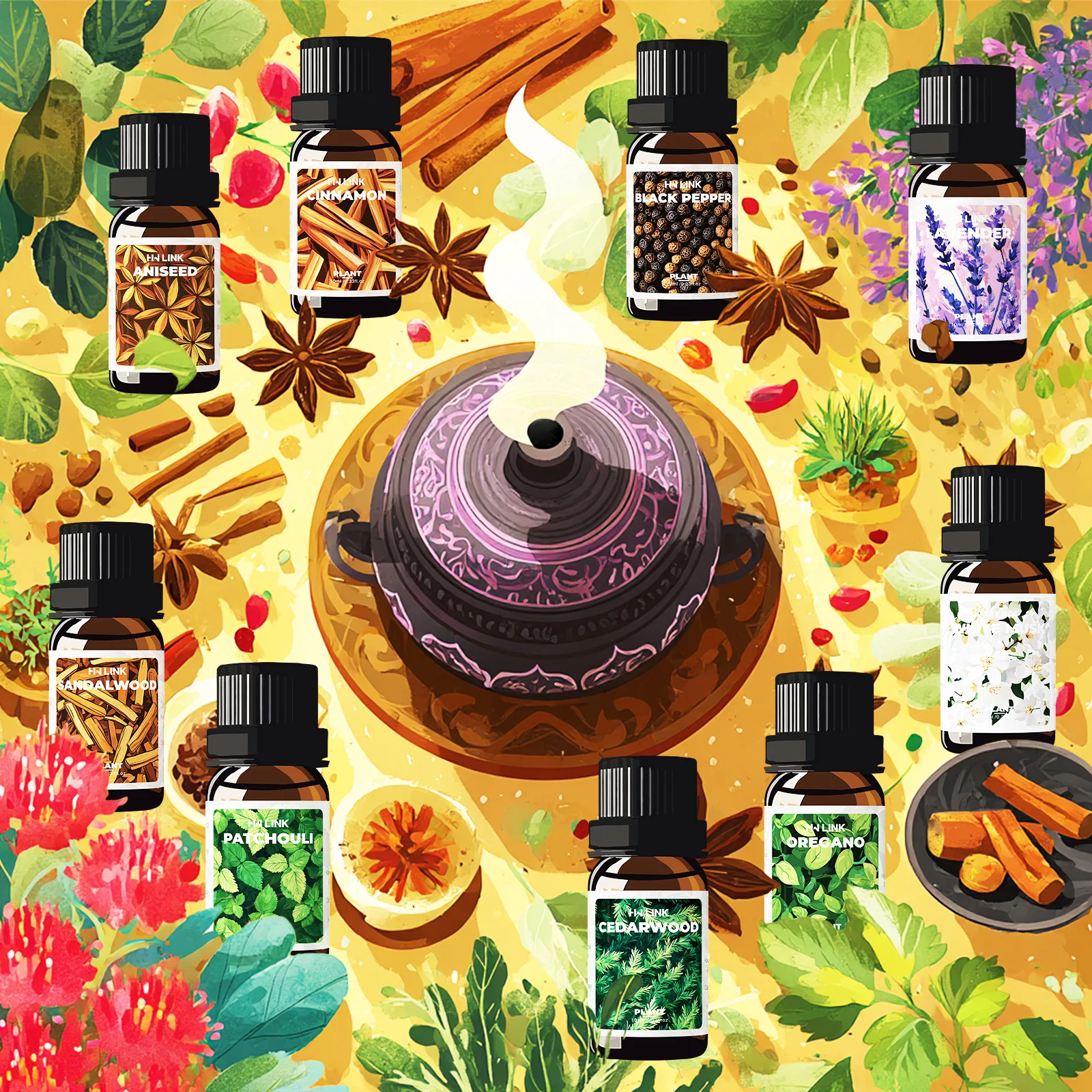 Lemongrass Essential Oils Citronella Essential Oil A Must-Have for Outdoor Hiking in Summer 10ml For Aromatherapy Diffusers - Image 5