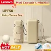 Lenovo 2026 UPF50+ Mini Compact Pocket Umbrella For Women Light 6 Folding Sun Protection Sun Rain Small Card Bag Umbrellas New