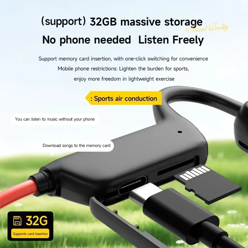 Lenovo Bluetooth 5.4 Bone Conduction Headphones Wireless Sports Earbuds IPX8 Waterproof with Mic for Swimming Running Fitness - Image 5