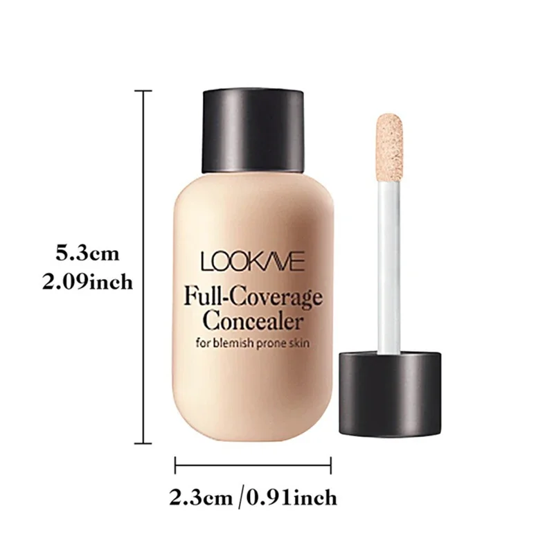 Liquid Concealer Covers Spots Acne Dark Circles Long-lasting Waterproof Lightweight Concealer Cream Brightens Skin Tone Makeup - Image 2
