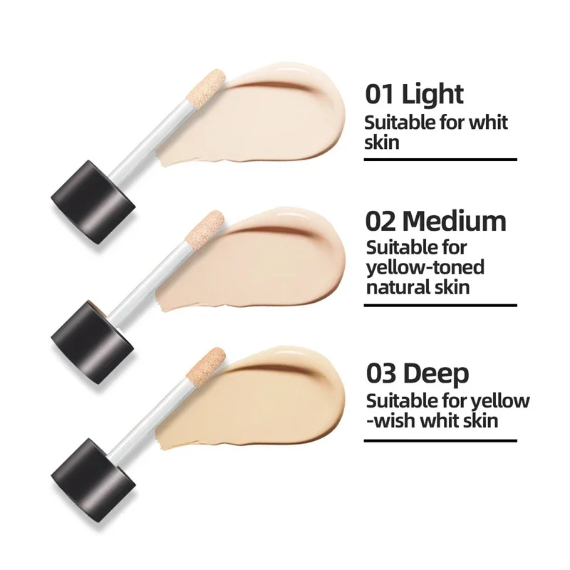 Liquid Concealer Covers Spots Acne Dark Circles Long-lasting Waterproof Lightweight Concealer Cream Brightens Skin Tone Makeup - Image 3