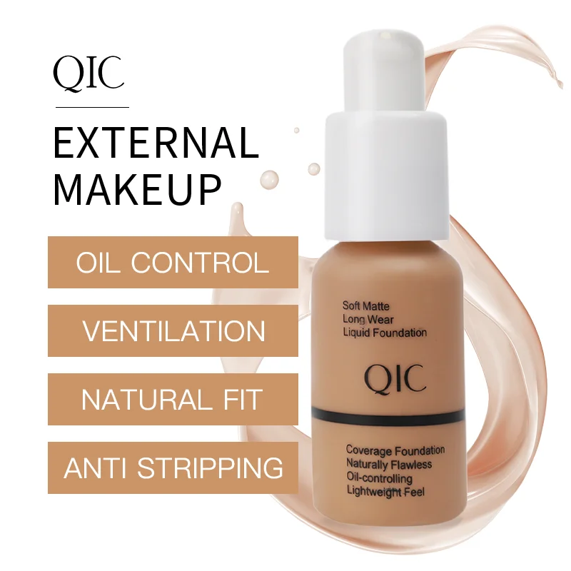 Liquid Foundation Concealer Face Naturally Flawless Matte Oil-Control Waterproof Long Lasting Foundation 30ml 5 Colors Optional - Image 6