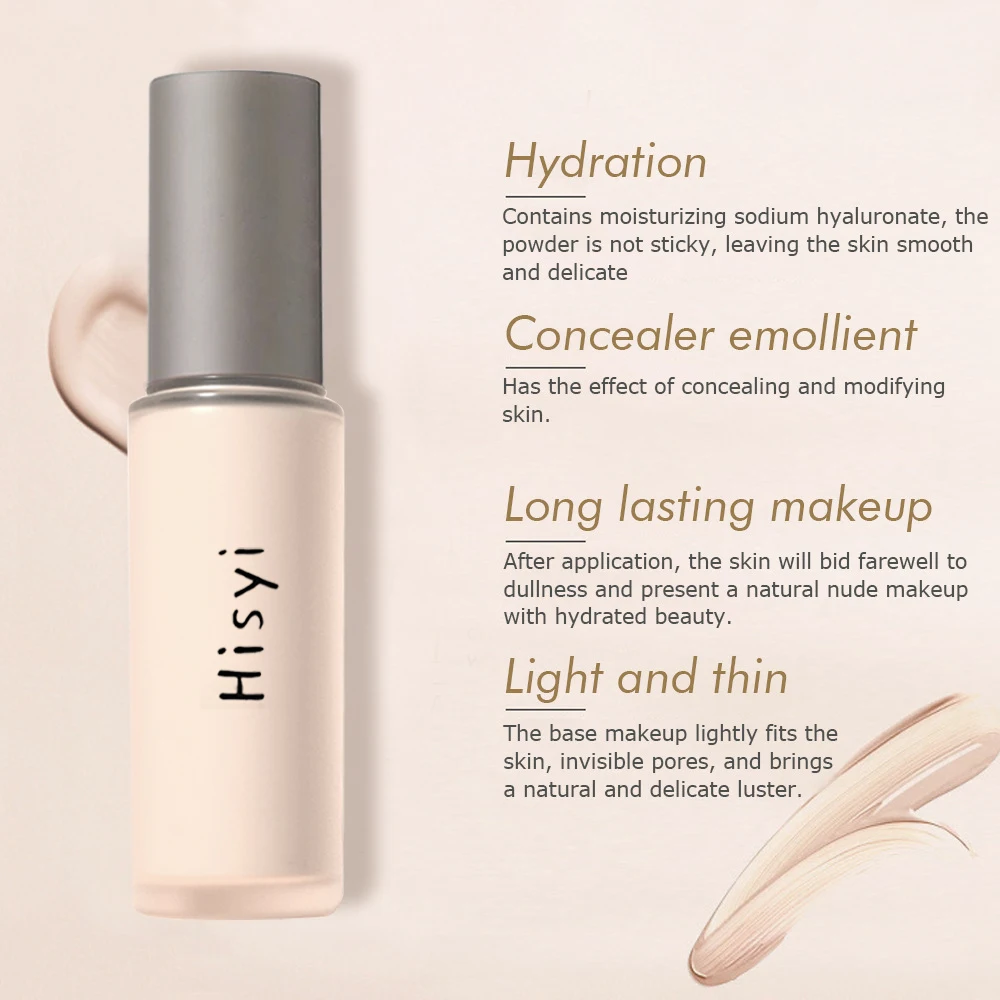 Liquid foundation naturally brightens makeup, it's not easy to get stuck. Powder isolation bb cream, plain face cream, concealer - Image 6