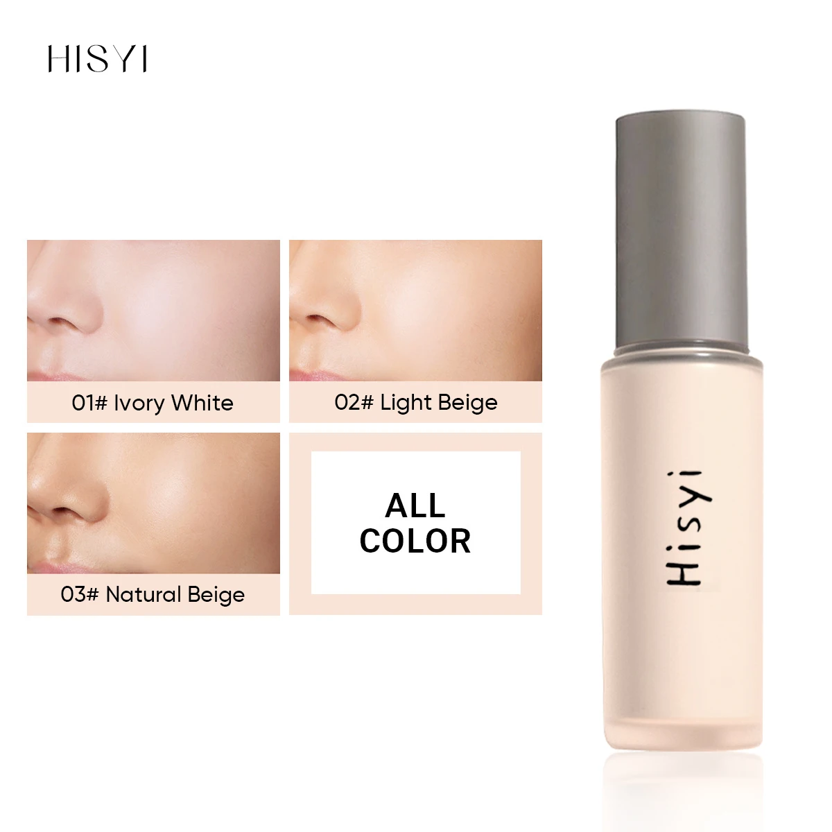 Liquid foundation naturally brightens makeup, it's not easy to get stuck. Powder isolation bb cream, plain face cream, concealer - Image 4