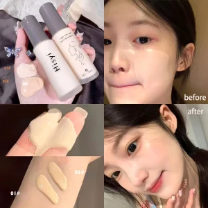 Liquid foundation naturally brightens makeup, it's not easy to get stuck. Powder isolation bb cream, plain face cream, concealer