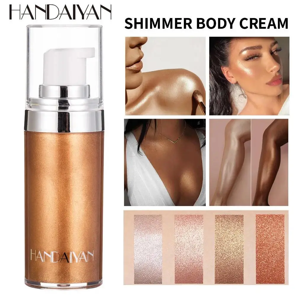 Long Lasting Liquid Highlighter Makeup Cream For Face Body Shimmer Glow Smooth Shine Cosmetics Foundation Enhancer - Image 2