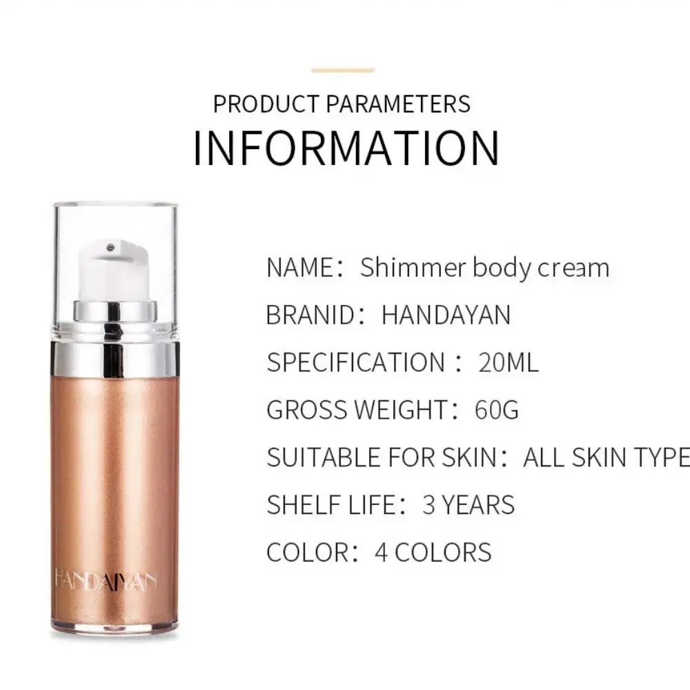 Long Lasting Liquid Highlighter Makeup Cream For Face Body Shimmer Glow Smooth Shine Cosmetics Foundation Enhancer - Image 6