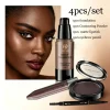 Long-Lasting Waterproof Liquid Foundation with Oil Control & Moisturizing, High Coverage Sweat-Resistant Concealer for Women,