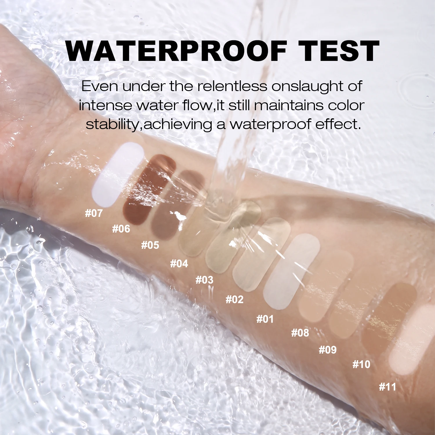 Long-Lasting Waterproof Liquid Foundation with Oil Control & Moisturizing, High Coverage Sweat-Resistant Concealer for Women, - Image 6