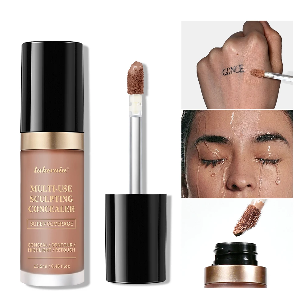 Long-lasting Coverage Concealer Matte Foundation Multi-Use Cream Oil Free Highlight and Retouch Face Makeup Products for Women - Image 5