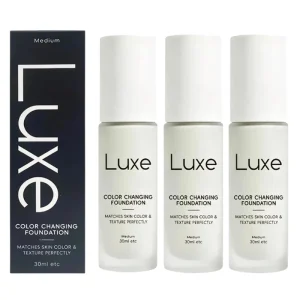 Luxe Color Changing Foundation Waterproof Sweat Proof Hydrating Tinted Sunscreen Matching Liquid Foundation for Daily Makeup