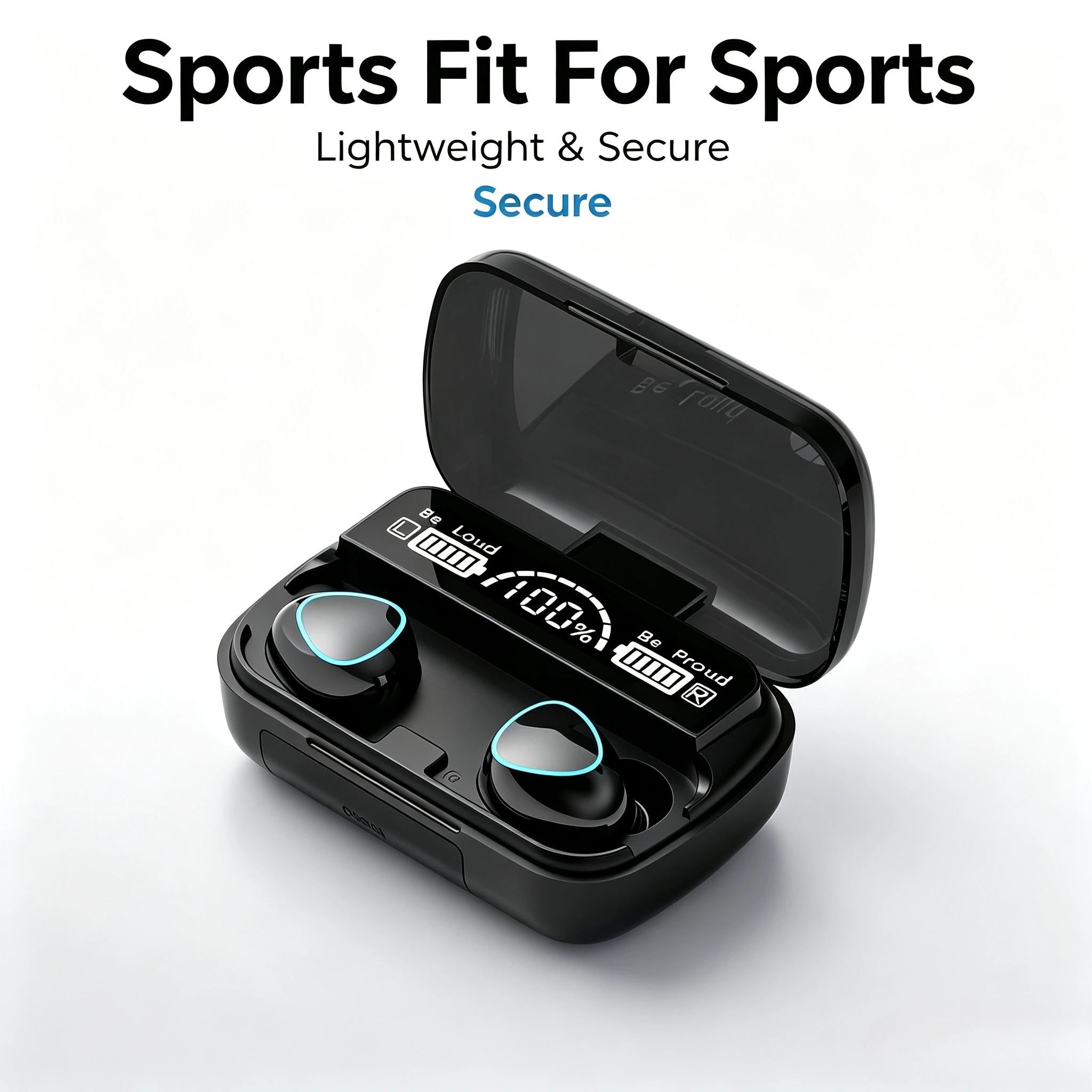M10 In-Ear Bluetooth Sports Earbuds TWS Wireless Headset Featuring LED Display Charging Case 9D Surround Sound - Image 5