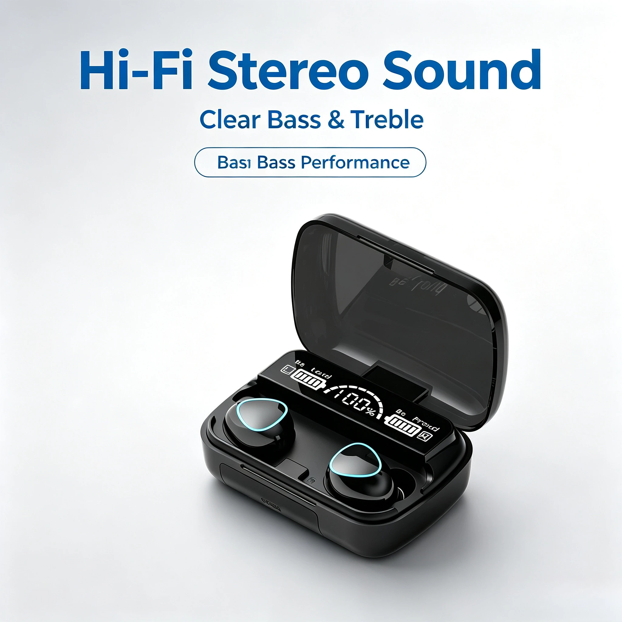 M10 In-Ear Bluetooth Sports Earbuds TWS Wireless Headset Featuring LED Display Charging Case 9D Surround Sound - Image 3