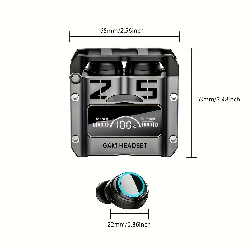 M25 TWS Wireless Headphones Bluetooth 5.3 Earbuds with LED Display Stereo, Touch Control & Noise Reduction Stereo Sound Headset - Image 6