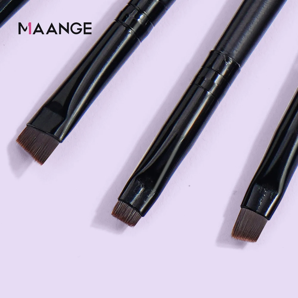 MAANGE 4 Pieces Eyebrow Contour Makeup Brush Eyeliner Brush Portable Small Angle Eyebrow Brush For Female Makeup Beauty Tool - Image 3