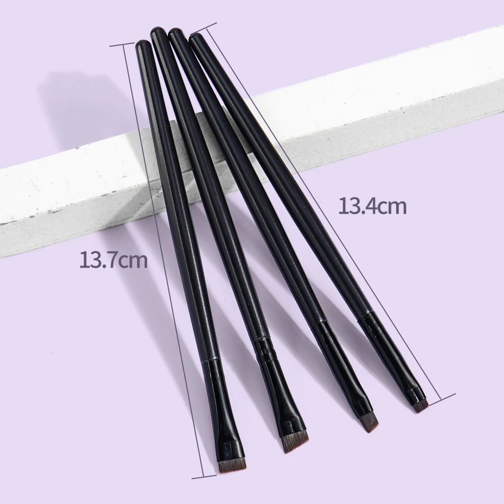 MAANGE 4 Pieces Eyebrow Contour Makeup Brush Eyeliner Brush Portable Small Angle Eyebrow Brush For Female Makeup Beauty Tool - Image 4