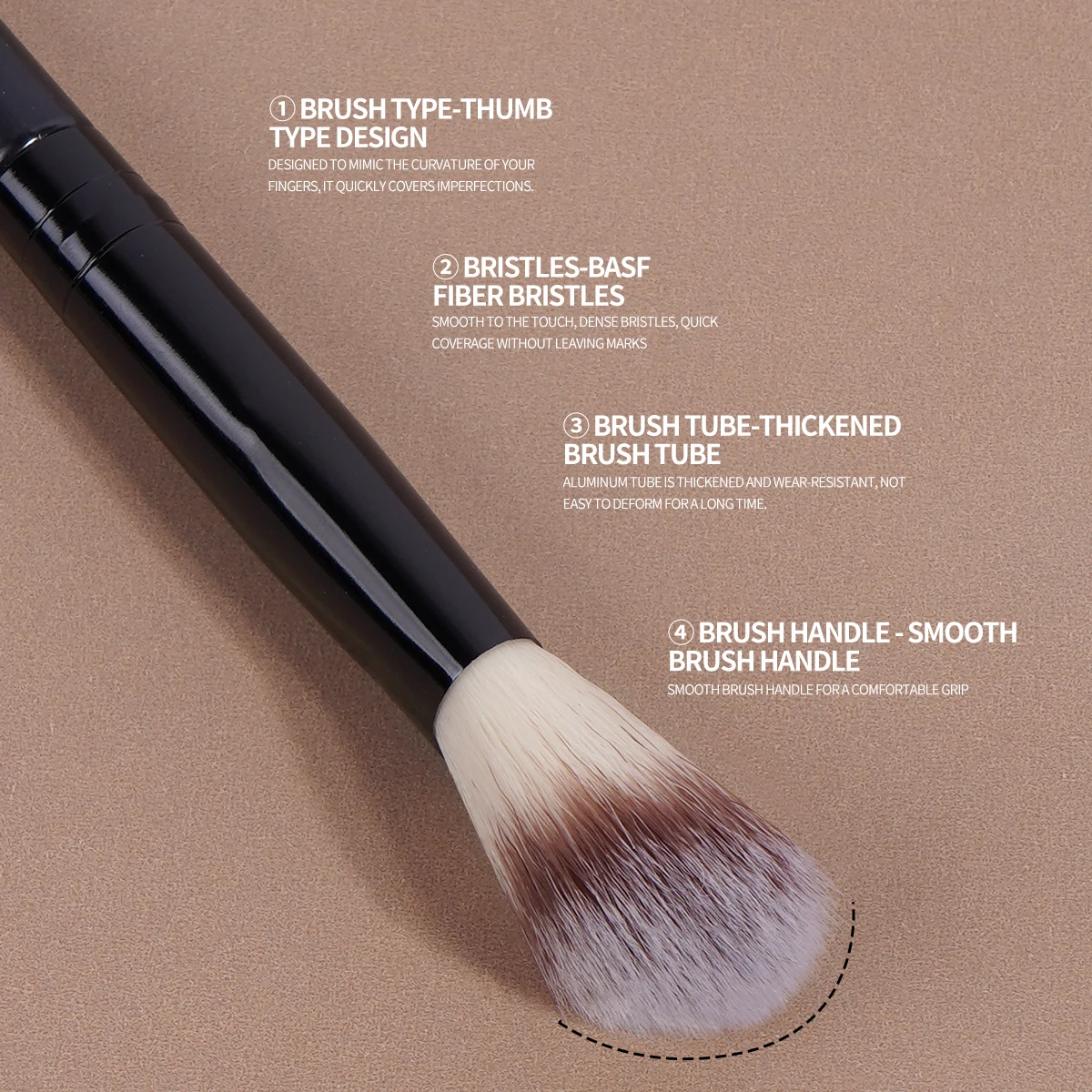 MAANGE 5Pcs Flawless Facial Makeup Brushes Soft Bristle Make-up Details Brushes for Concealer Cosmetics Makeup Tool for Beauty - Image 3
