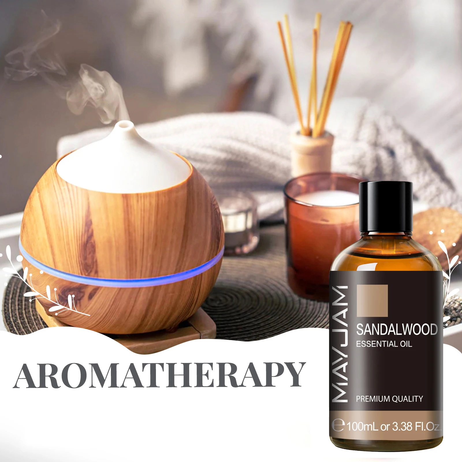 MAYJAM 3.38 Fl Oz Aromatherapy Essential Oil Lavender Eucalyptus Peppermint Lemon Bergamot Tea tree Scent 1PCS 100ML Aroma Oil - Image 3