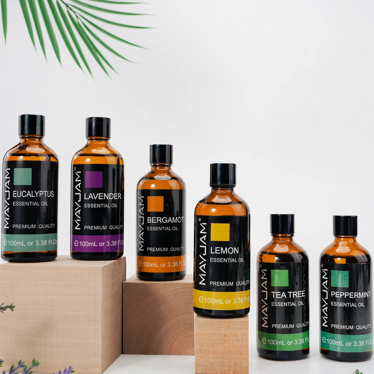 MAYJAM 3.38 Fl Oz Aromatherapy Essential Oil Lavender Eucalyptus Peppermint Lemon Bergamot Tea tree Scent 1PCS 100ML Aroma Oil
