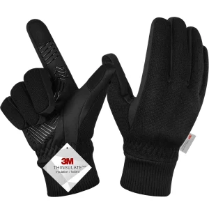 MOREOK -10℃ Winter Gloves Knitted Warm Thermal Gloves Touchscreen Bike Gloves Silica Anti-slip Bicycle Cycling Gloves Men Women