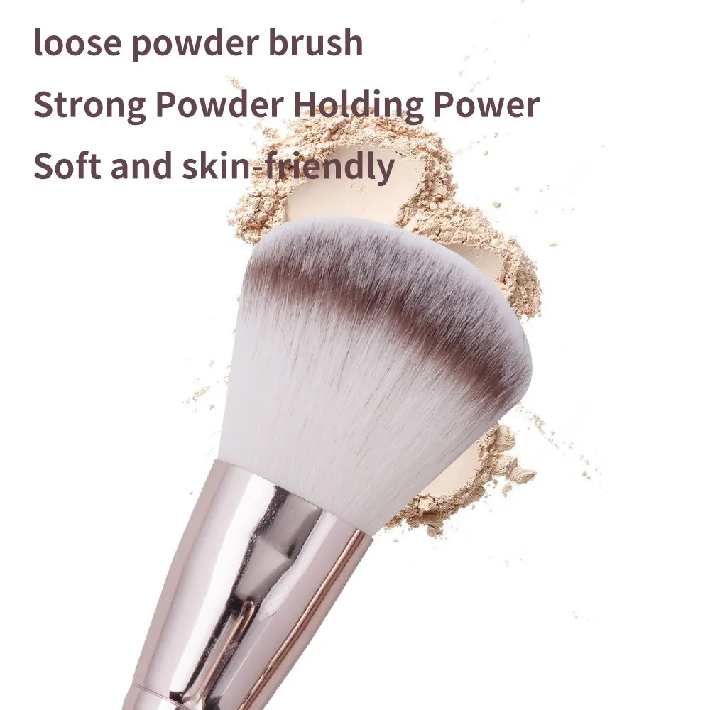Maange 9Pcs Foundation Makeup Brush Set Cosmetic Powder Highlighter Eyeshadow Blending Beauty Tools Dense Soft Bristle Brushes - Image 4